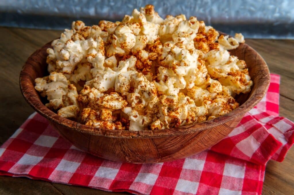 Caramel and Old Bay Flavored Kettle made Popcorn! 🤤